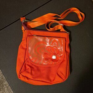 Haiku To-Go Orange Flower Saddle Bag Crossbody- Messenger- Shoulder Bag- Purse